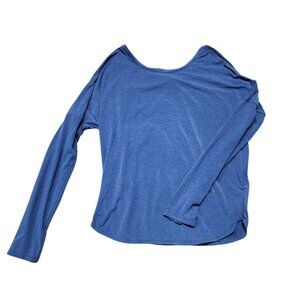 Prana Womens Blue‎ Long Sleeve Top M Lightweight & Stretchy